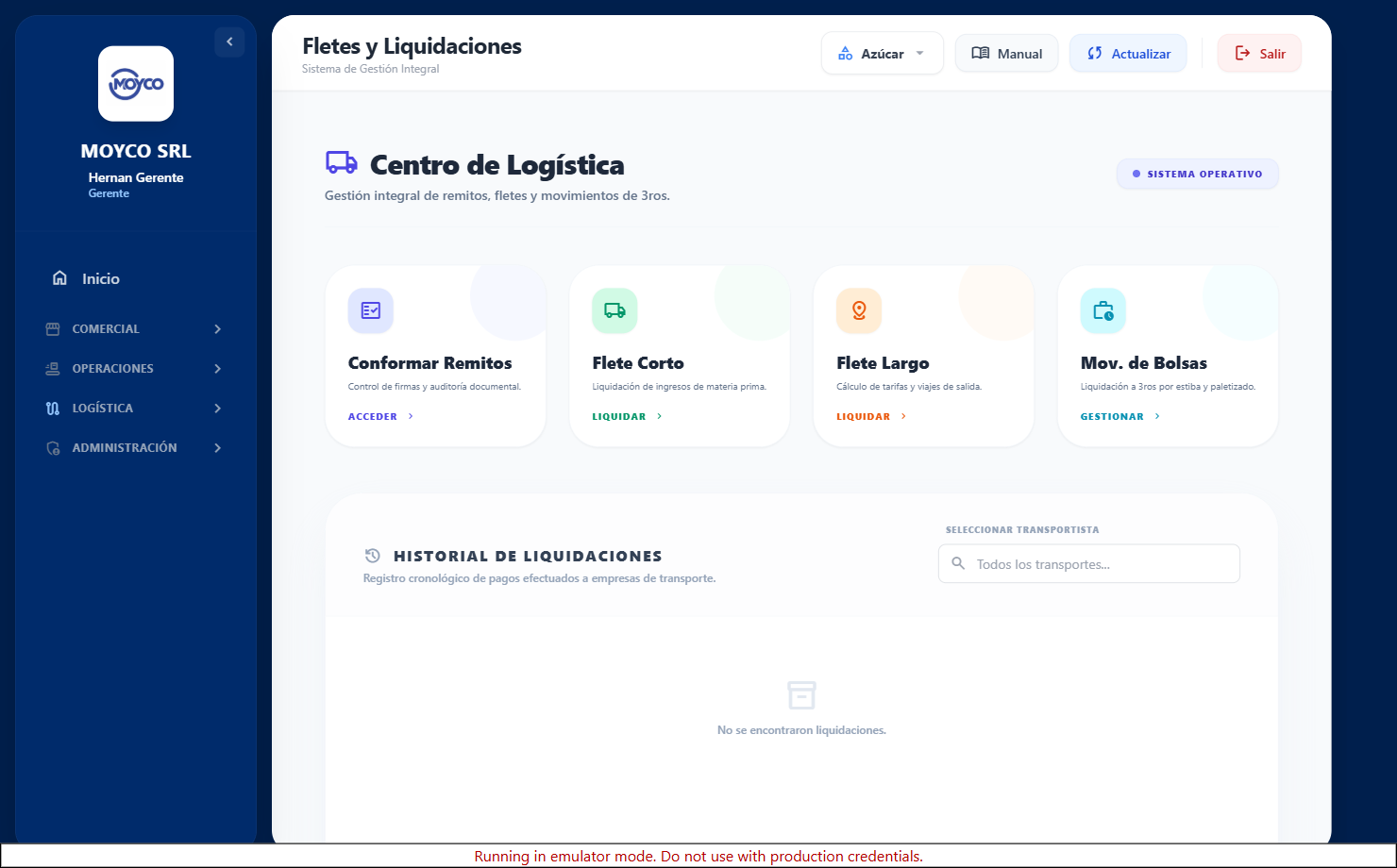 Facturación de Flete Largo