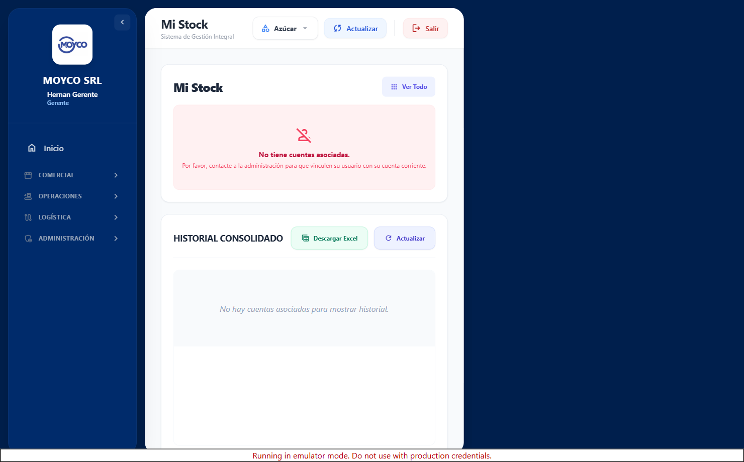 Mi Stock (portal cliente)